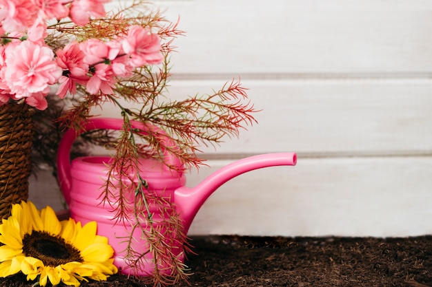 Free photo pink gardening concept