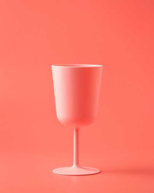 Pink glass 3d render