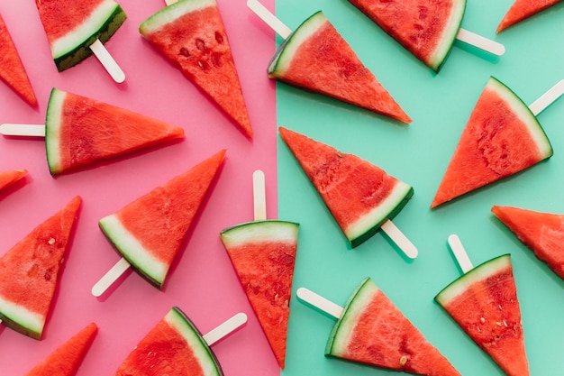 Free Photo pink and green watermelon background