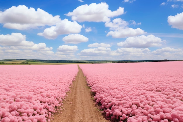 Free Photo pink nature landscape with vegetation