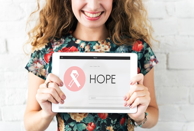 Pink Ribbon Breast Cancer Healthcare Concept