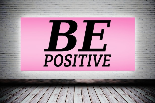 Free photo pink sign with phrase