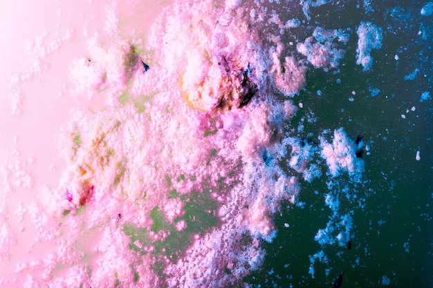 Free photo pink watercolor bath foam