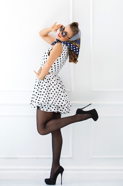 Pinup woman in cute dress