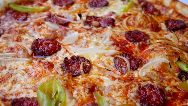 Pizza on a restaurant table