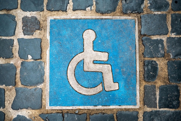 Place for the disabled in Frankfurt Germany