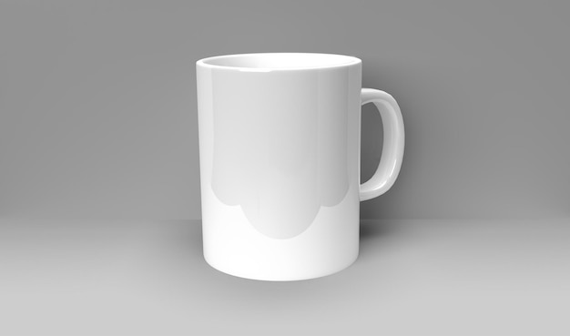 Free photo plain white mug on light background