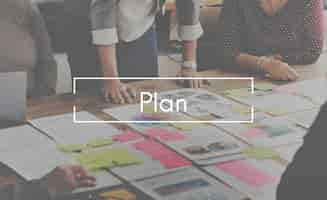 Free photo plan planning strategy design discussion concept