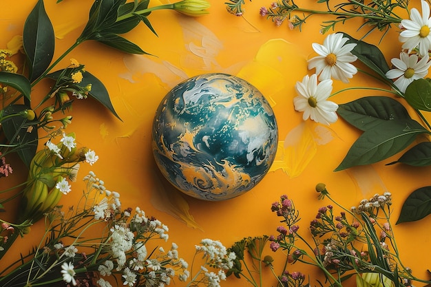 Free photo planet earth surrounded by nature and vegetation