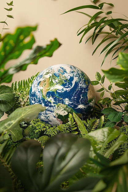 Free photo planet earth surrounded by nature and vegetation