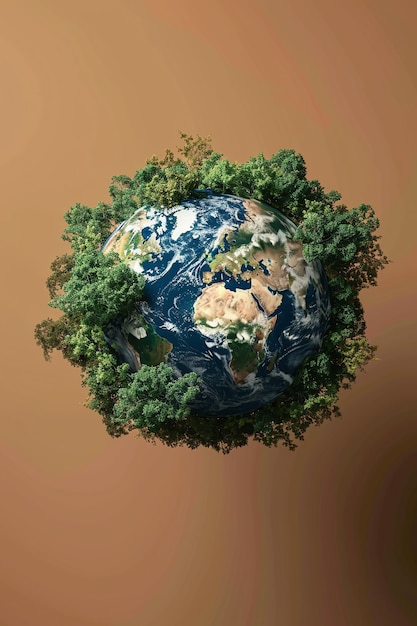 Free photo planet earth surrounded by nature and vegetation