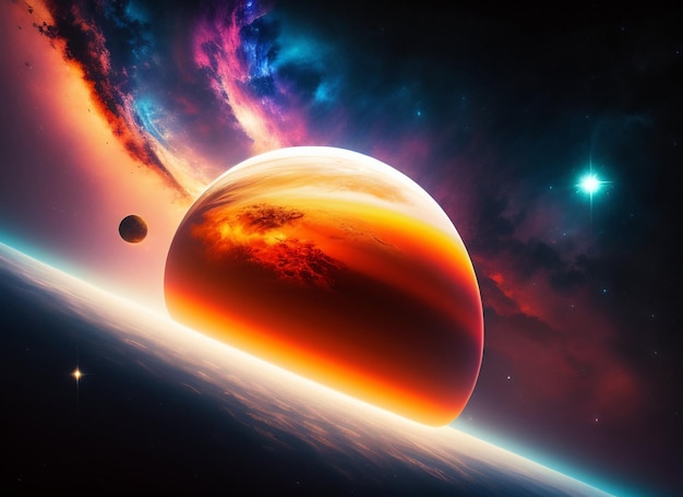 Free photo the planet of the solar system wallpaper