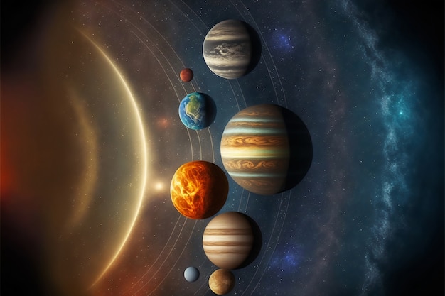 Free Photo planets of the solar system