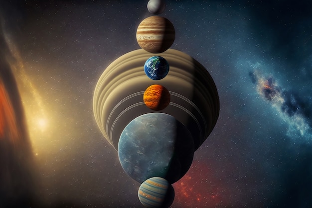 Free Photo planets of the solar system