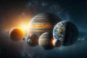 Free photo planets of the solar system