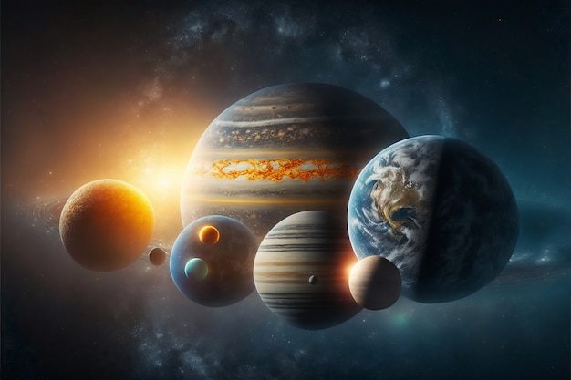 Free Photo planets of the solar system