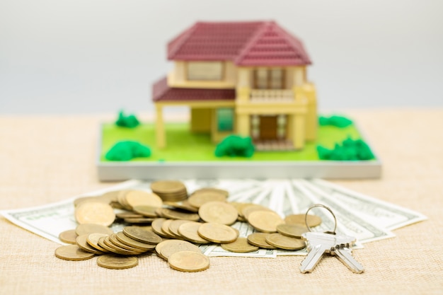 Planning savings money of coins to buy a home 