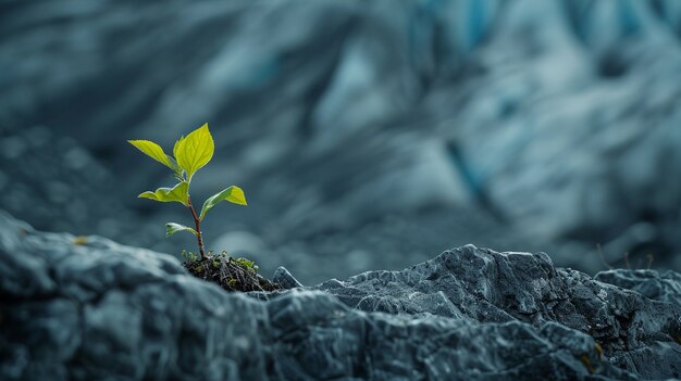 Plant growing from soil