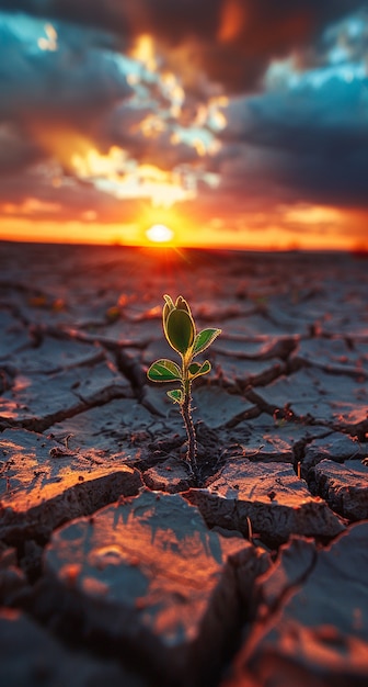 Plant growing from soil