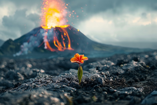 Plant growing from soil