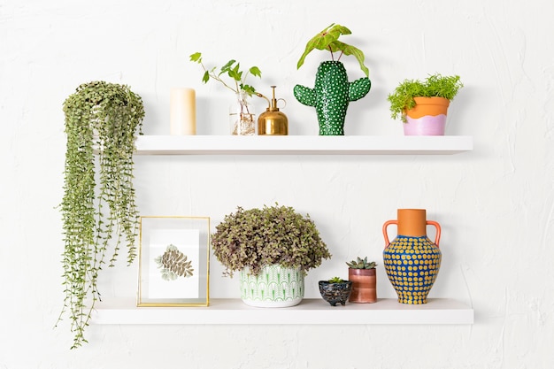 Plant wall shelf indoor home decor