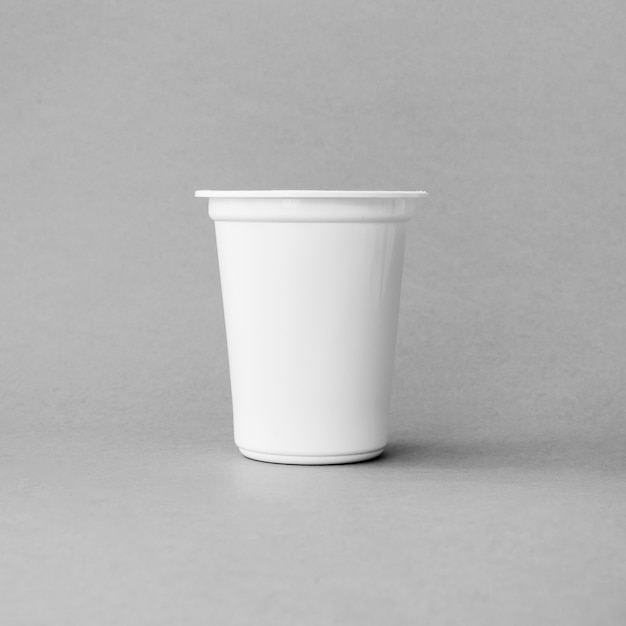 Free photo plastic cup of dairy