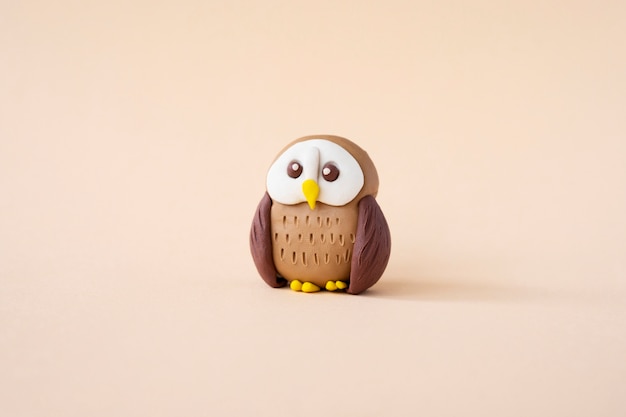 Free photo play dough background with owl