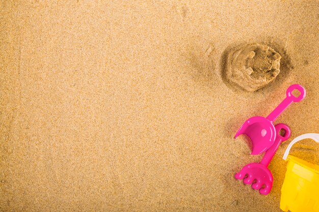 Play set near sand castle