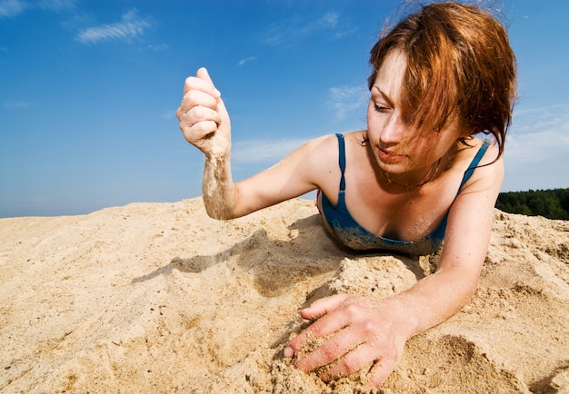 Playing with the sand