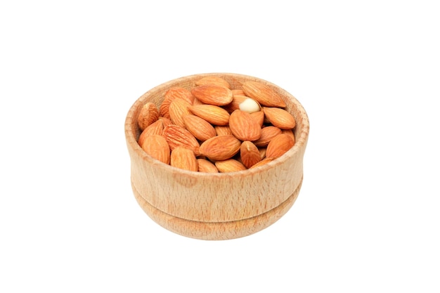 Free photo png bowl with almonds isolated on white background