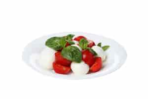 Free photo pngcaprese salad in a bowl isolated on white background