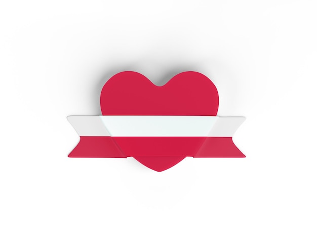 Free Photo poland flag heart banner