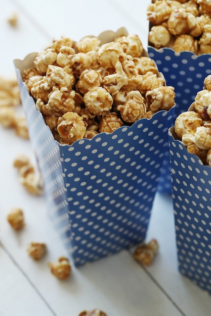 Free photo popcorn in a paper container