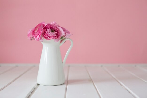 Porcelain vase with flowers