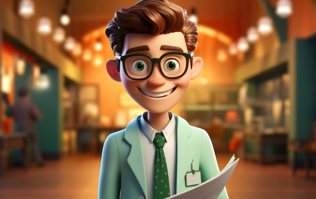 Free photo portrait of 3d male doctor