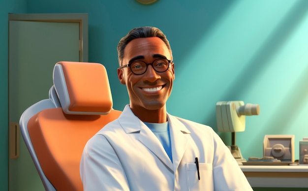 Portrait of 3d male doctor