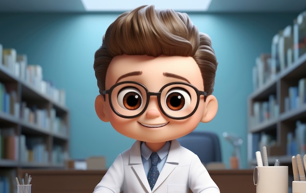 Free Photo portrait of 3d male doctor