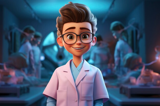 Portrait of 3d male doctor