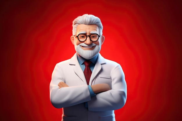 Portrait of 3d male doctor