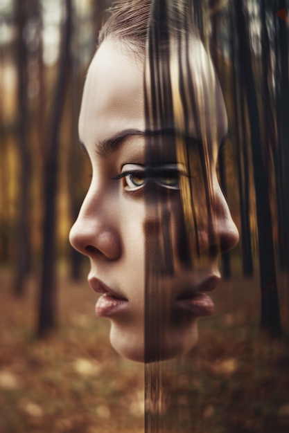 Free photo portrait of abstract overstimulated feelings