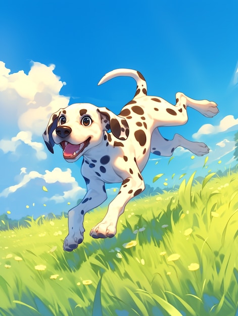 Free photo portrait of adorable anime dog