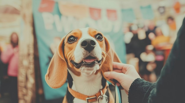 Free photo portrait of adorable beagle