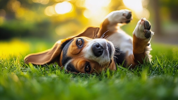 Portrait of adorable beagle