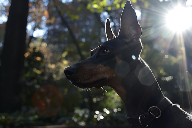 Free photo portrait of adorable doberman dog