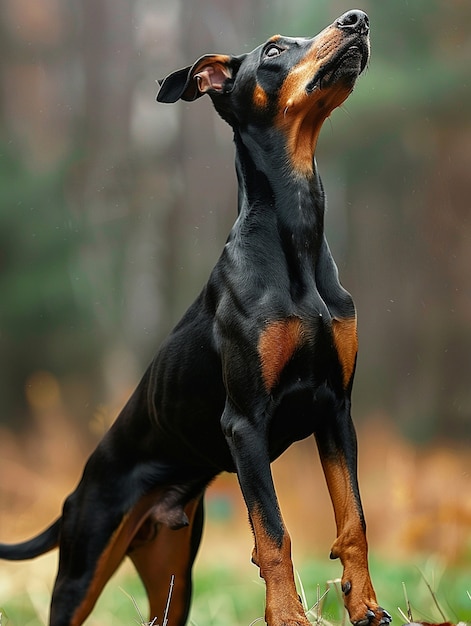 Free photo portrait of adorable doberman dog