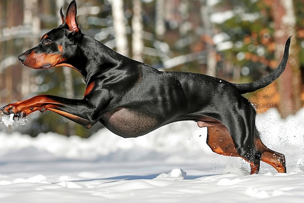 Free photo portrait of adorable doberman dog