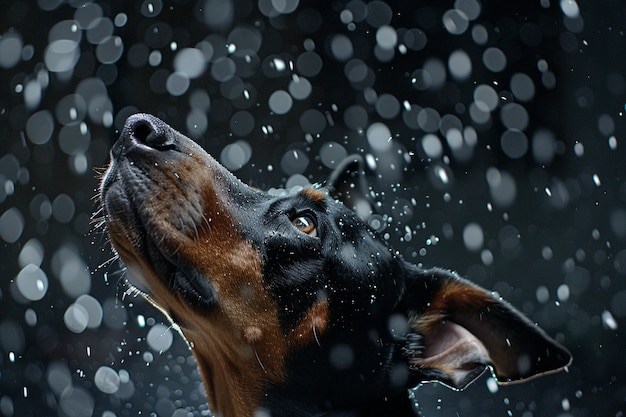 Free photo portrait of adorable doberman dog