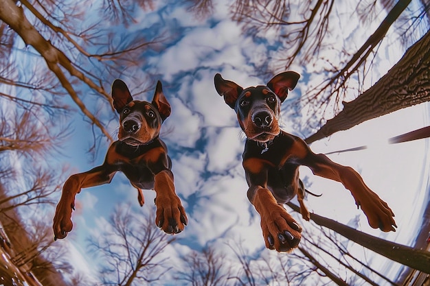 Free photo portrait of adorable doberman dog