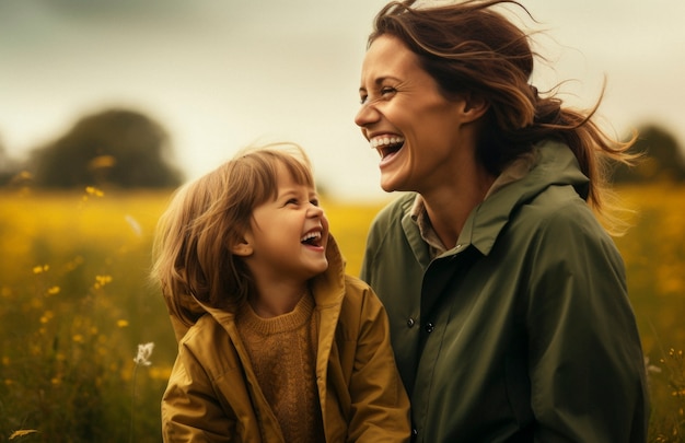 Free photo portrait of affectionate adult mother and daughter