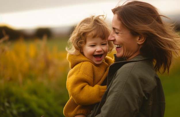 Free Photo portrait of affectionate adult mother and daughter